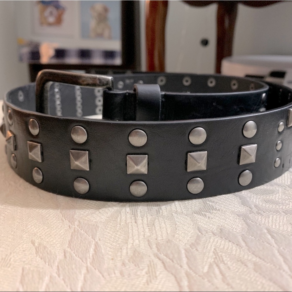 Black studded belt
